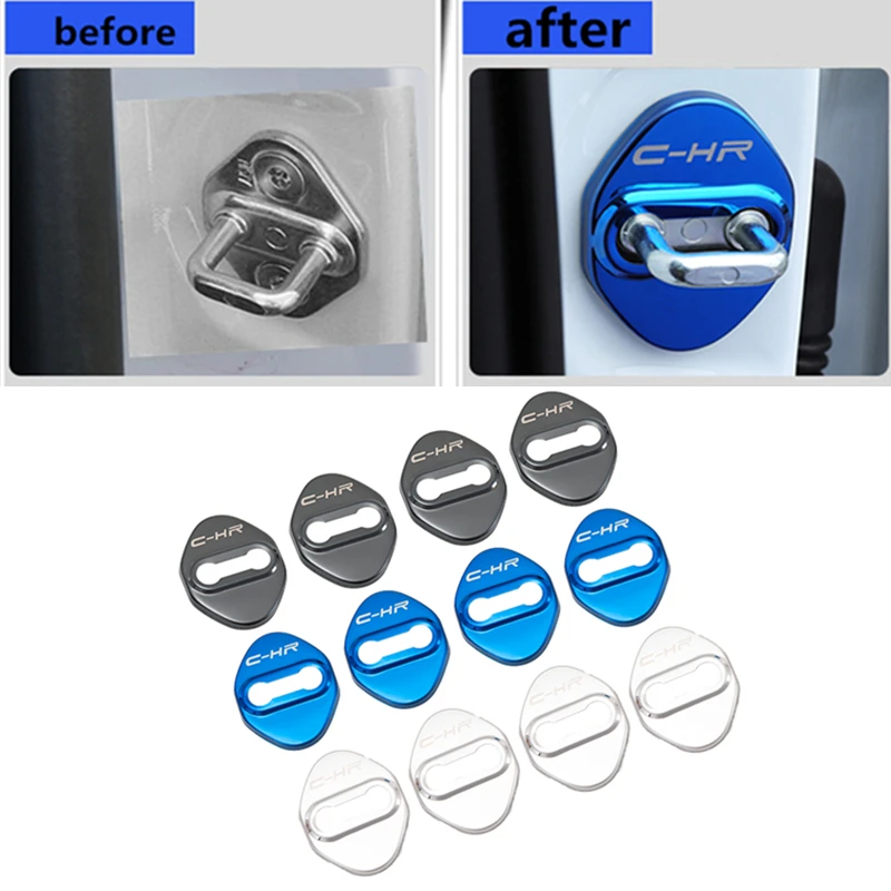 Car sticker Door Lock Buckle cover Latch Stop Anti Rust Protect Cover for Toyota C-HR CHR accessories | Автомобили и мотоциклы