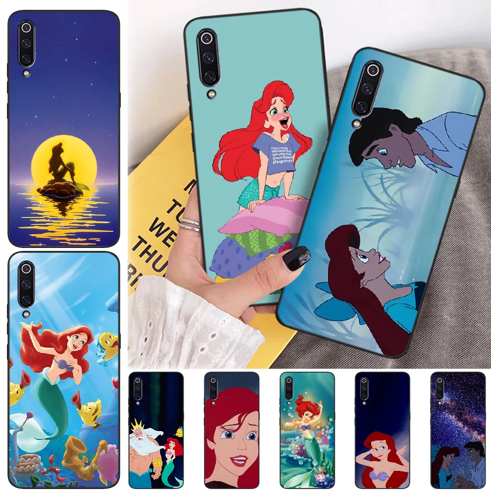 Viviana Princess Ariel Little Mermaid Black Soft Shell Phone Case Capa For Xiaomi mi 6 6plus a2 8 8se a2lite 8lite 9 9se mix2 | Мобильные