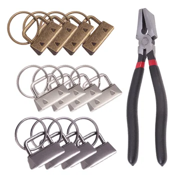 

30pcs Hardware Metal Useful Fashion Key Fob Hardware with 1Pc Wrench for Ribbon