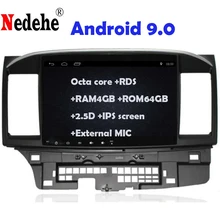 Восьмиядерный 10,1 дюймов 4G+ 64GB Android 9,0 автомобильный DVD gps для Mitsubishi Lancer X 2008- Автомобильная навигационная система радио головное устройство