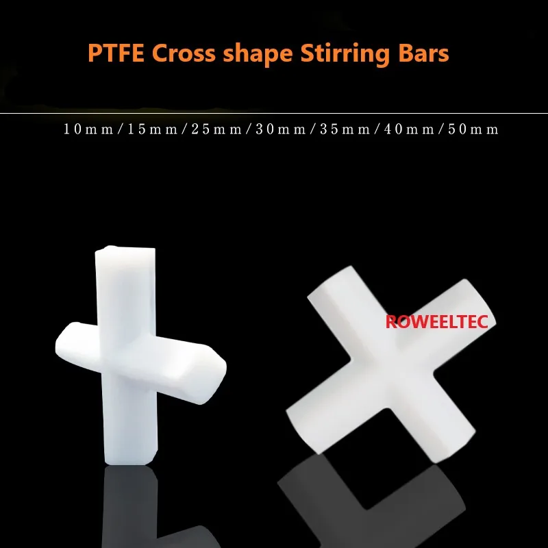 

3pcs PTFE Magnetic Stirrer Mixer Stir Bars PTFE Cross shape Stirring Bars white Spin Bars