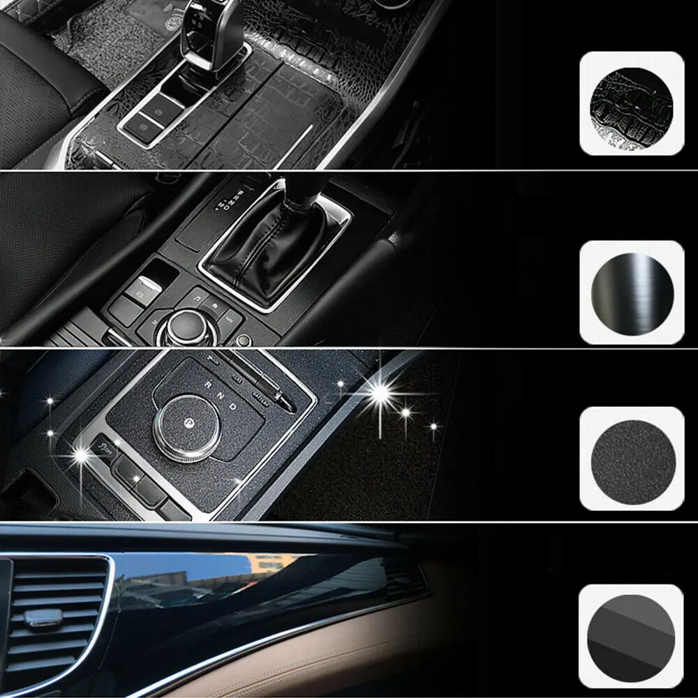 Full Set Interior Matte Black Carbon Fiber Center Console Durable Wrap Protector Vinyl Decoration Sticker For Tesla Model S/X
