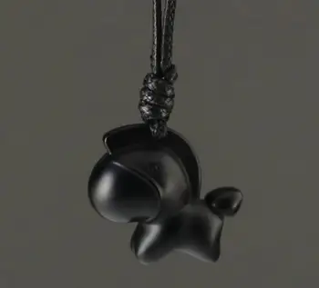 

Ebony Chinese Zodiac Horse Pendant key chain necklace fashionable cartoon black horse lovely Pendant