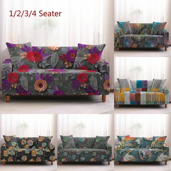 

Vintage Flower Sofa Cover Stretch Furniture Covers Elastic Sofa Covers For Living Room Slipcover sofa seat spandex couch