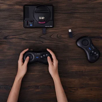 

Mini Portable Rechargeable Gamepad Console Joystick Accessory For SEGA Mega 2.4G Wireless Controller