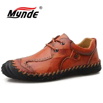 

New Genuine Leather Men's Casual Shoes Luxury Brand Mens Loafers Flats Breathable Slip on Men's shoes Driving Shoes Plus Size 50