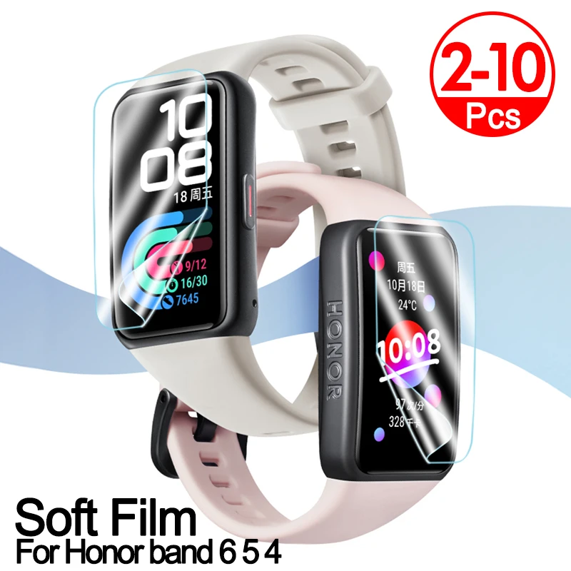 Мягкая защитная пленка HD для часов Huawei Honor band 6 5 4 качественная полноэкранная
