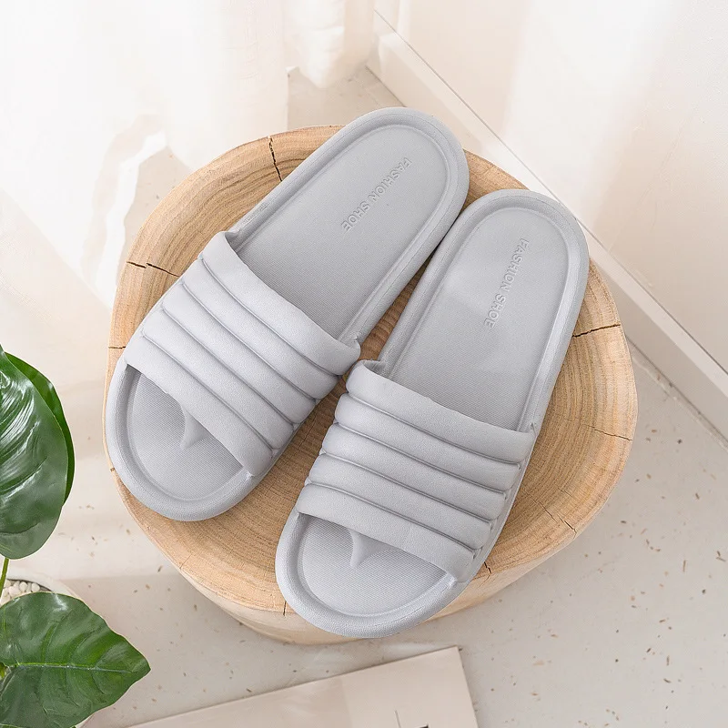 Soft Sole Home Slippers Unisex Couple Indoor Bathroom NonSlip Flip Flops Floor Flat Shoes EVA Deodorant Women Men Simple Sandals indoor outdoor slippers womens Indoor Slippers