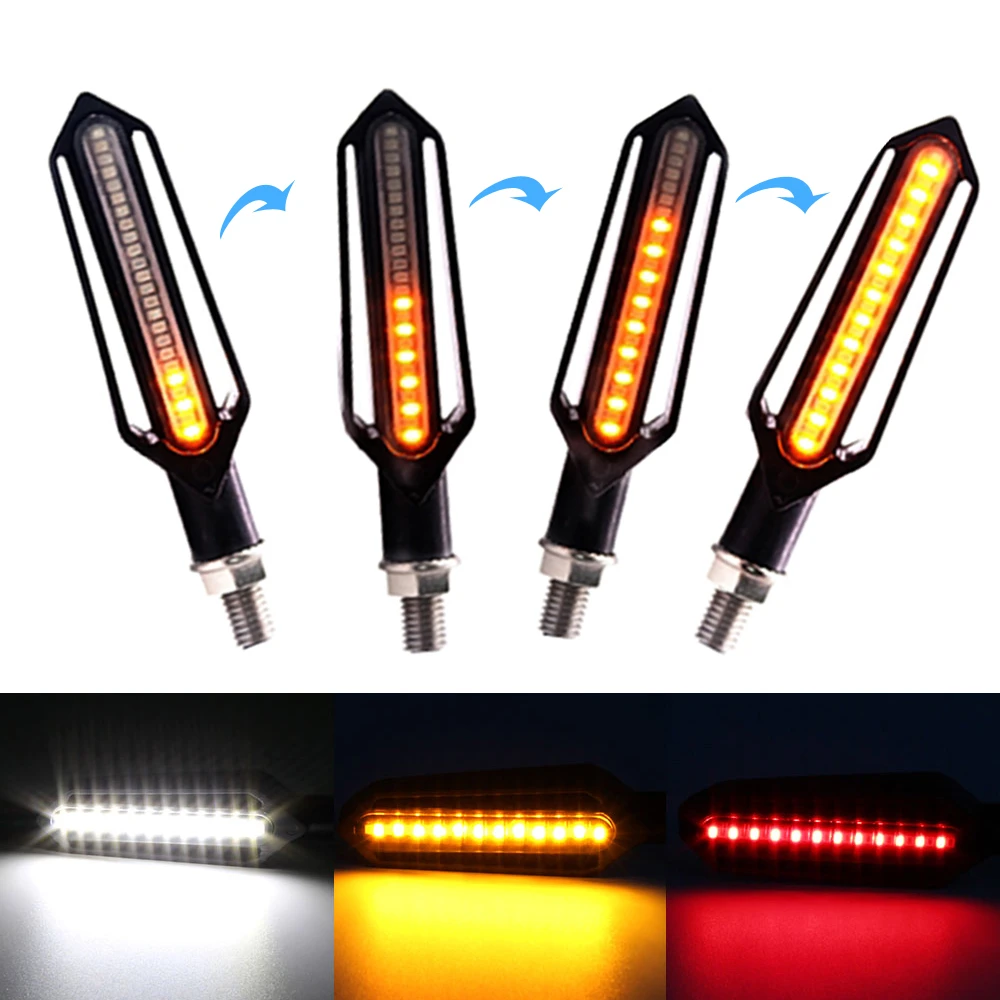 For Kawasaki 5 GPZ500S EX500R VERSYS 650 Z900 Z900RS H2 SX Motorcycle Turn Signal Lights Flowing Led Blinkers| - AliExpress