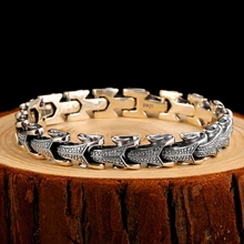 Cigovo925 серебряный мужской браслет модный мужской Индивидуальный творческий Китайский стиль тирания Простой Дракон браслет