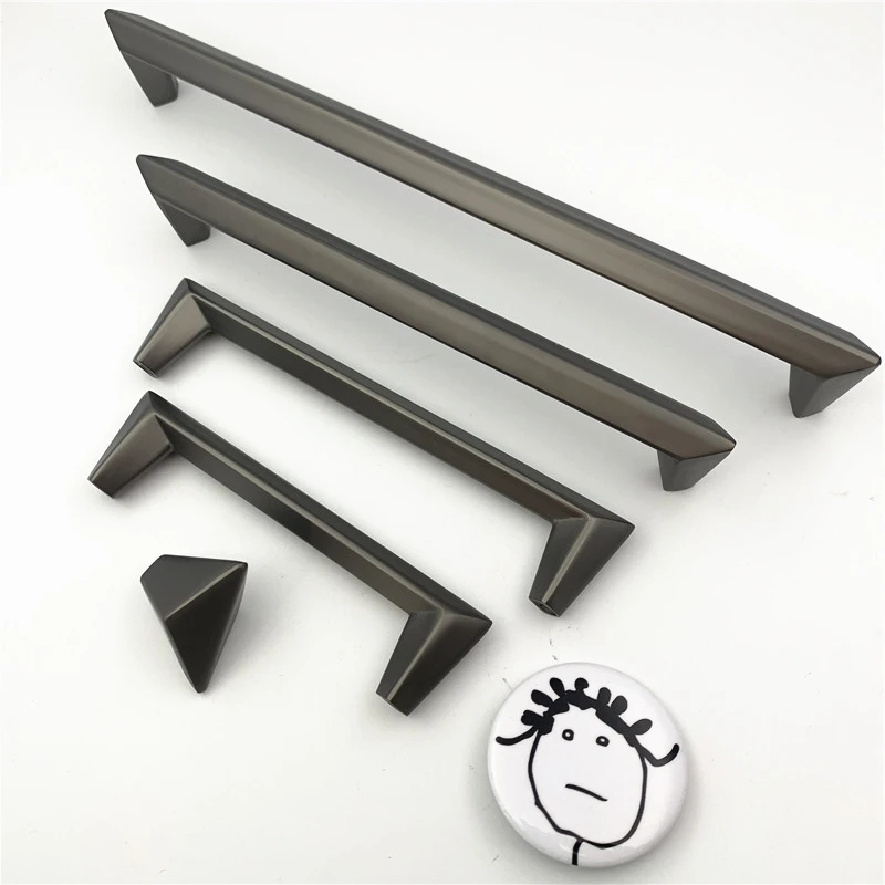 Lch Nordic Style Geometric Knob Pearl Grey Color Zinc Alloy