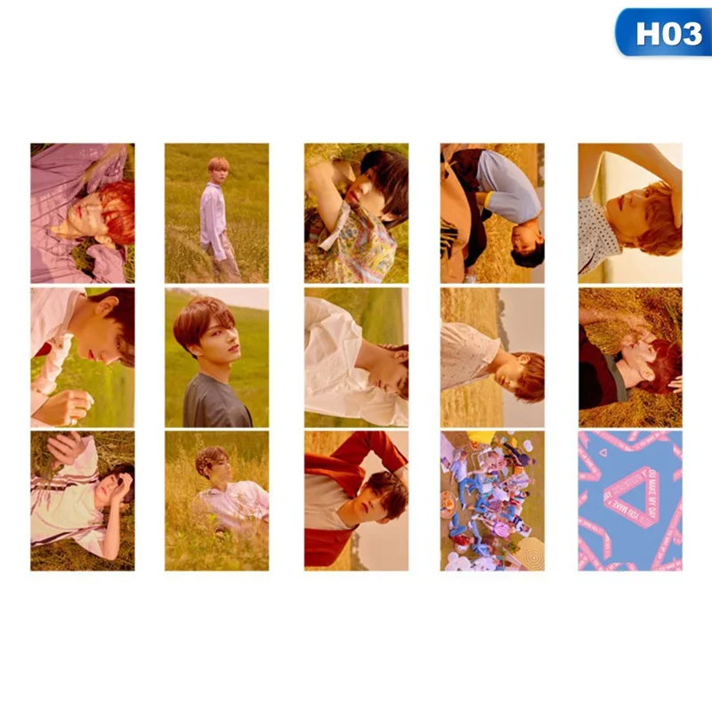 14 шт./компл. KPOP альбом Seventeen двусторонний держатель для карт ЛОМО карта маленький Фотокарта набор