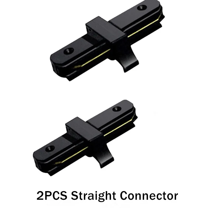 2 шт./лот 0,5 м черный белый 2 провода рельсы прямой L крест соединитель для 2 провода трек светильник Светодиодный точечный светильник направляющие - Испускаемый цвет: Холодный белый