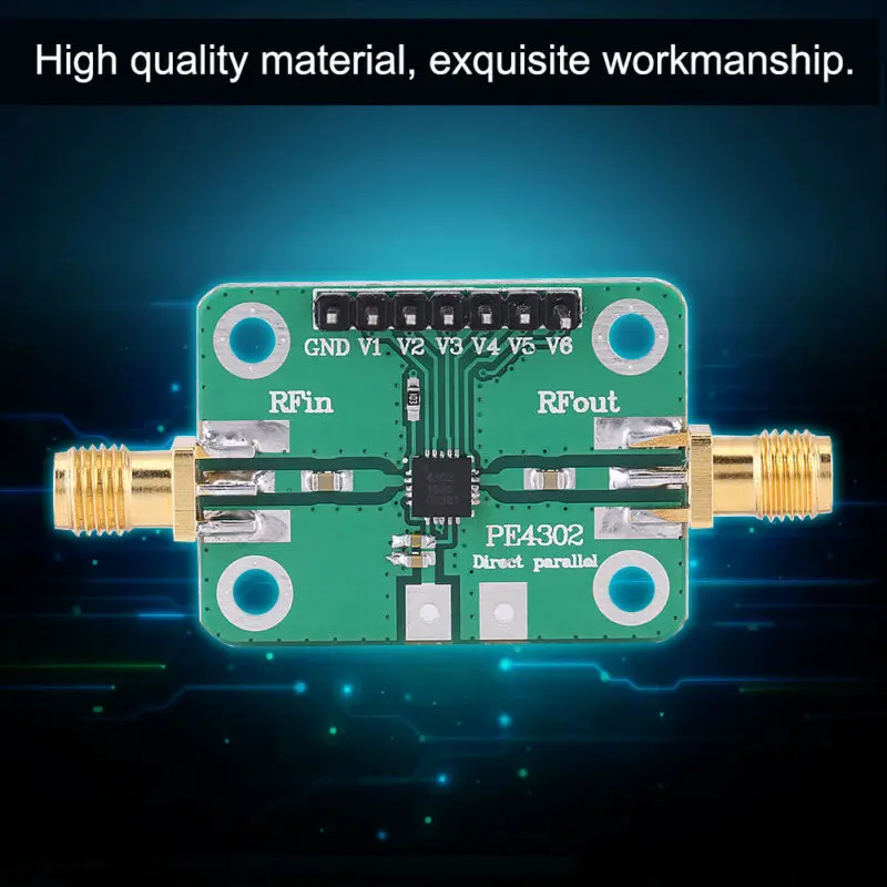 PE4302 цифровой аттенюатор параллельный немедленный режим модуль 0.5dB 1 МГц-4 ГГц RF DSA CNC RF SMA женский 1* аттенюатор