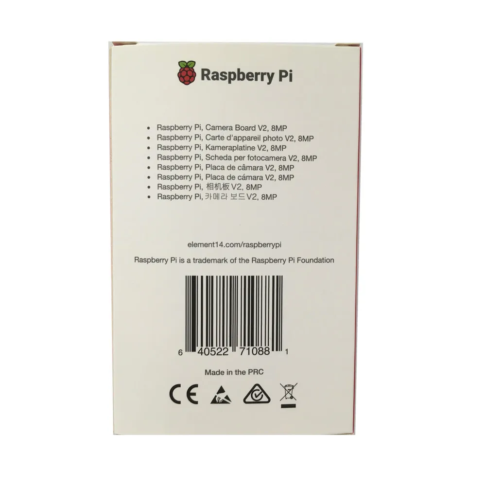 Официальный модуль камеры RaspberryPi V2 с датчиком изображения Sony imx222 8MP пикселей для