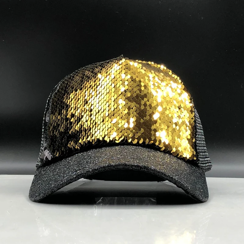 Блестящая бейсбольная кепка «конский хвост», женские кепки для папы, летняя кепка с блестками и сеткой, Кепка-бейсболка в стиле хип-хоп, s