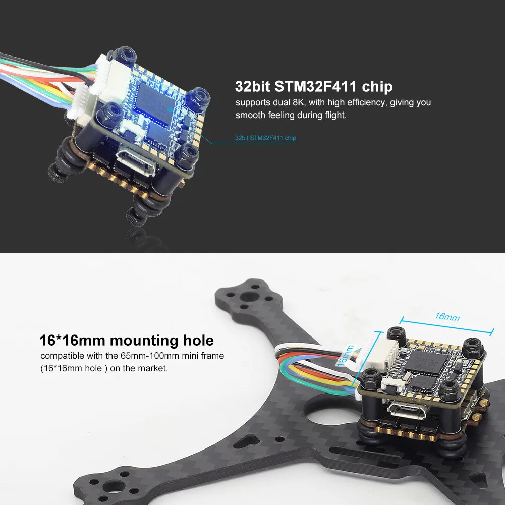 HGLRC FD413 стек 2-4S Контроллер полета 13A BLS 4в1 ESC для FPV гоночный Дрон Квадрокоптер детские игрушки Новинка# G20