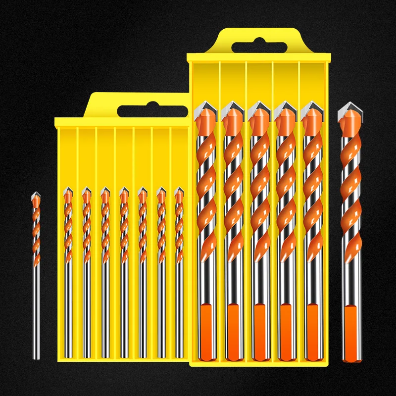 5pcs/1sets Electric Tools Diamond Drill Hammer Concrete Ceramic Tile Metal Drill Bit Round Shank DIY Wall Hole Saw Drilling
