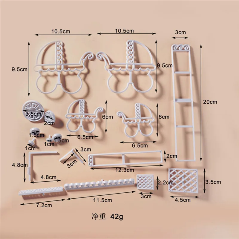 Новинка; Симпатичная Детская коляска Коляска печенье фрезы для нарезки печенья в виде комплект на день рождения, формы для выпечки, кухонные принадлежности из сахара, формы для выпечки инструмент