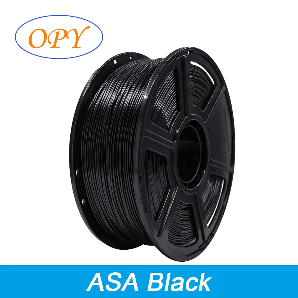 Filamento de Asa para impresora 3D, resistencia Uv, 1,75 Mm, 1Kg, Hilo de plástico, 10M, 100G, muestra, negro y blanco
