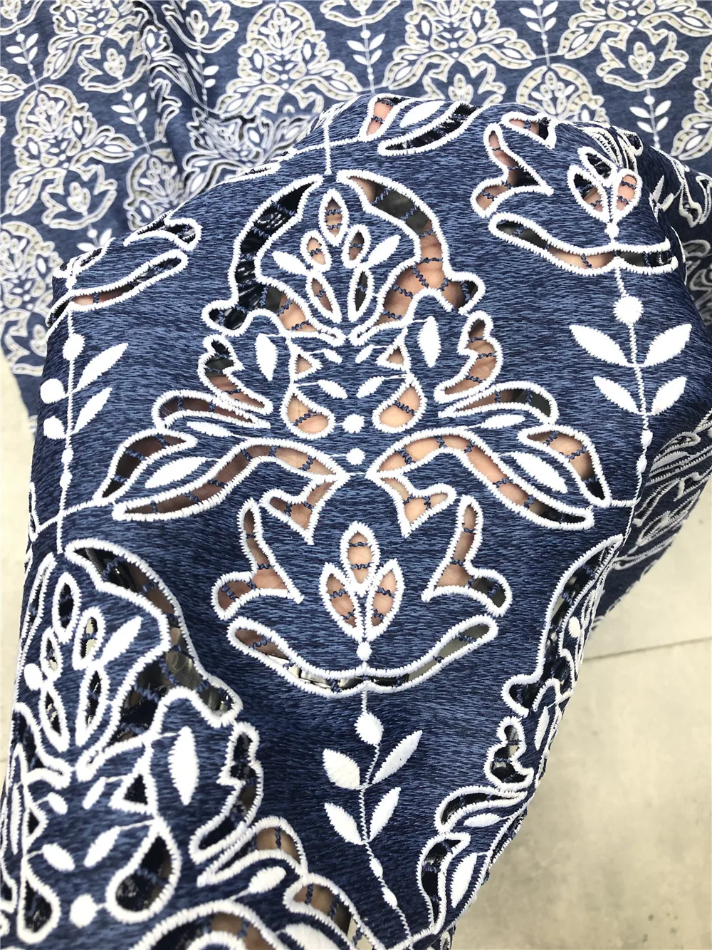 Muti color Croechet Lace fabric for Fashion Dress
