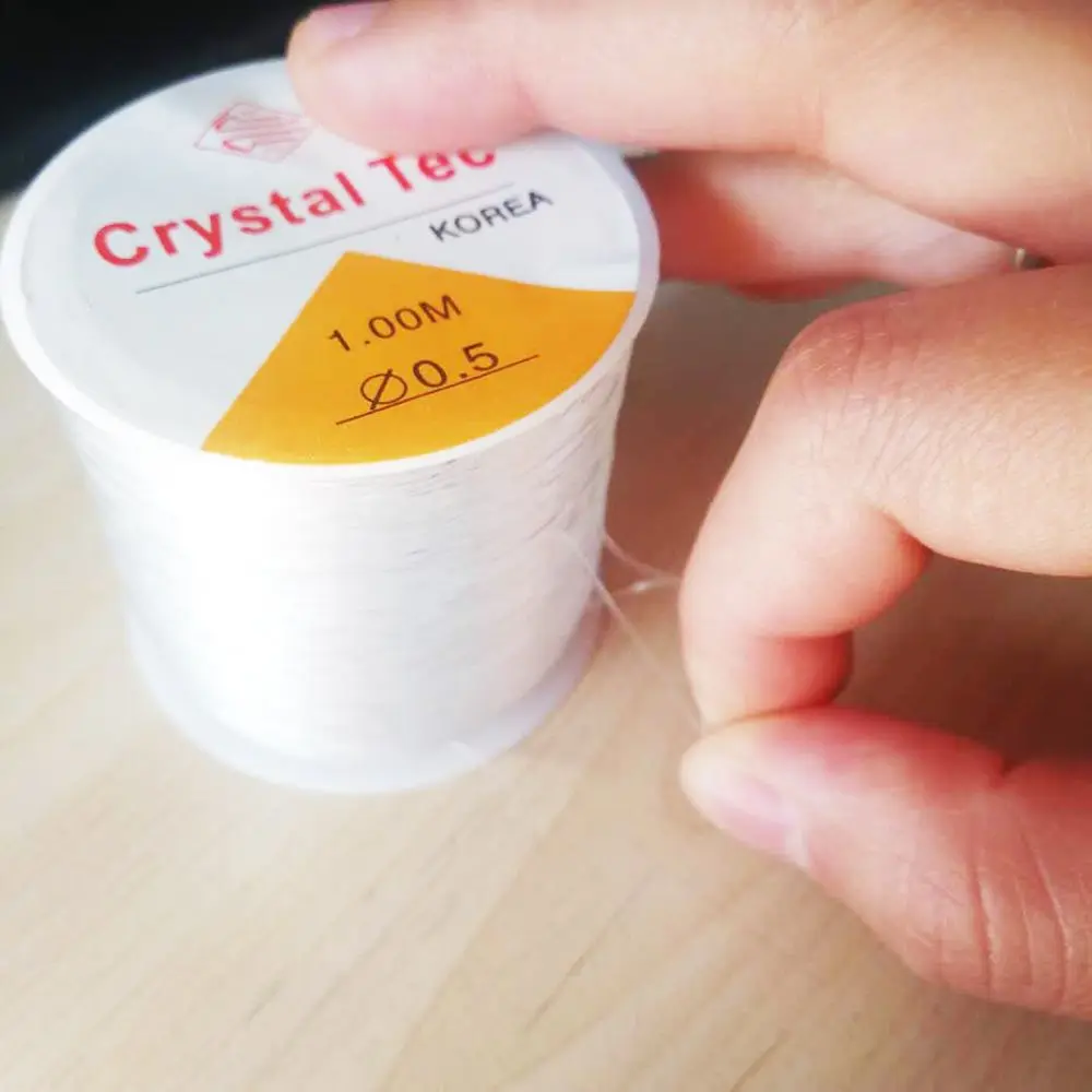 

100m/Pcs DIY Crystal Beading Stretch Cord Elastic Line 0.5/1mm Clear Round Beading Wire/String/Thread Jewelry Making Accessories