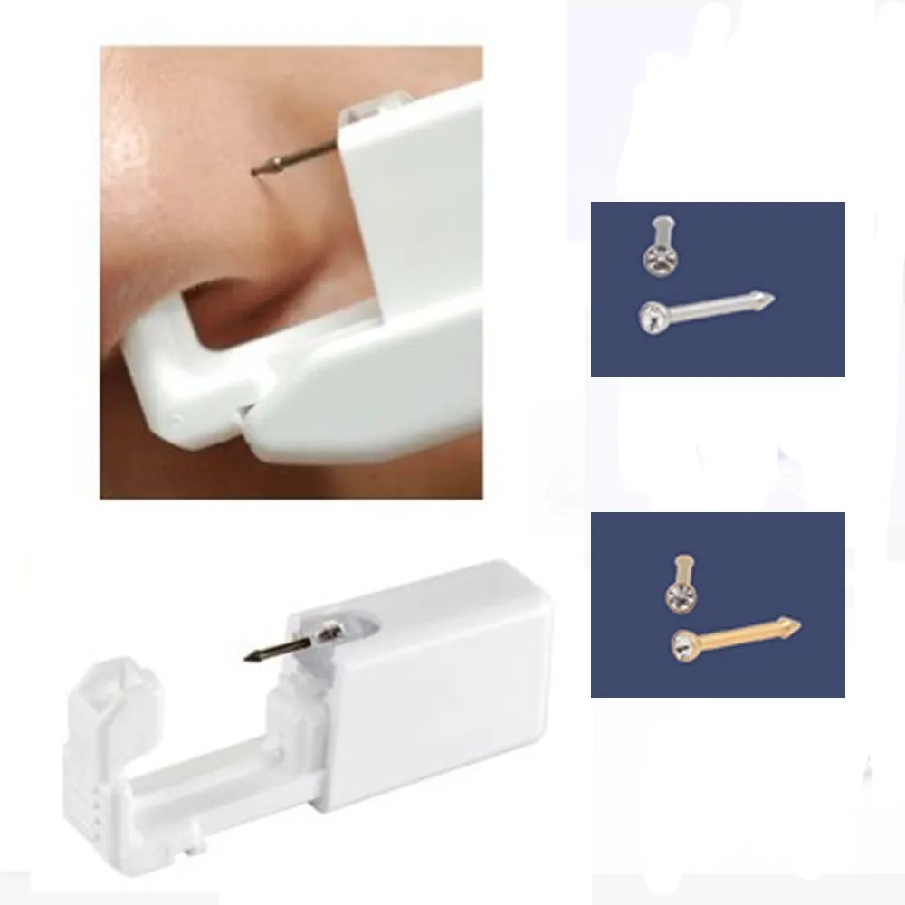 

2 Colors Disposable Safety Sterile Body Ear Nose lip Piercing Kit Tool Stud Jewelry Tool Piercing Machine Body Jewelry Tools