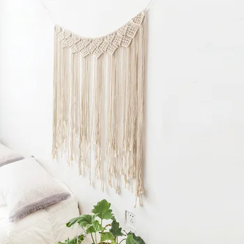 

Woven Blanket Decor Bohemian Wedding Banner Comfortable Decoration Home Gift Tapestry Economic Handmade Cotton Wall Hanging