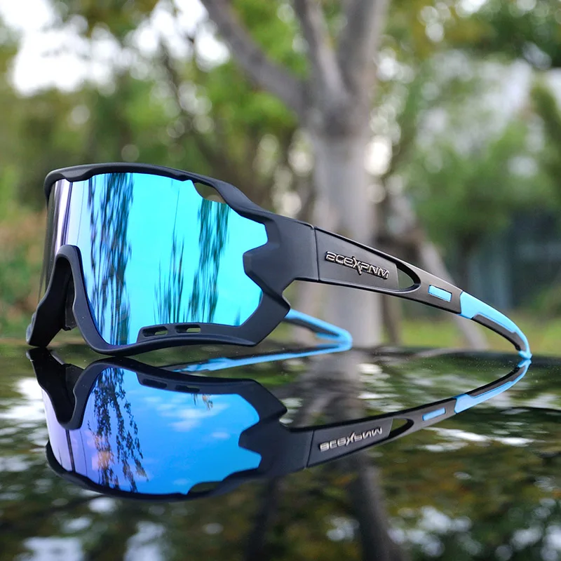 Мужские и женские поляризованные очки для велоспорта UV400, очки для велоспорта TR90, очки для велоспорта, очки для спорта на открытом воздухе, велосипедные солнцезащитные очки с 4 линзами - Цвет: JFU6