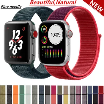 

Strap For Apple Watch band sport loop apple watch 5 4 3 band 44mm 40mm iwatch 5 4 42mm 38mm correa Nylon bracelet pulseira nato