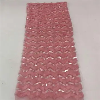 

Hot Sale African Sequins Lace Fabric 2020 High Quality Lace Material Bridal Nigerian Lace Fabrics For Women Dress NI2221-2