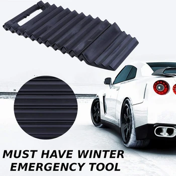 

2 In 1 Driving Stuck Vehicle Tire Traction Mat Snow Wheel Winter Board Sand Mud Compact Ice Scraper Windshield Car Accessories