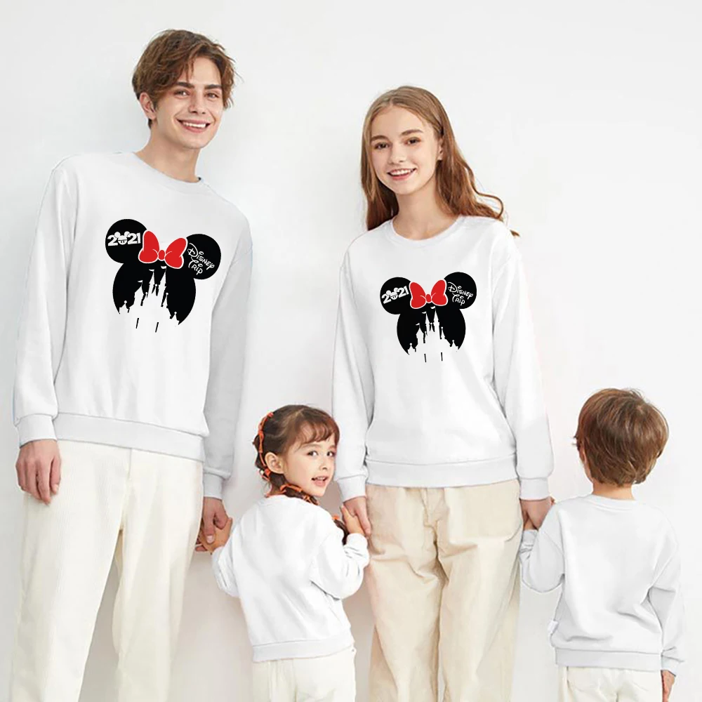 father and son matching outfits Disney Kawaii Baby Girl BoySweatshirt  Simplicity FashionHoodies Pullover  Mama and Daughter Autumn Family Look Teen Clothing father and son matching outfits Family Matching Outfits