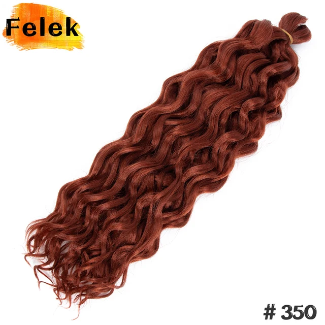 Ocean Wave Braiding Hair Extensions Crochet Braids Synthetic Hair Hawaii Afro Curl Ombre Curly Blonde Water Wave Braid For Women #350