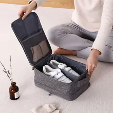 Scarpe portatili Borse Da Viaggio Vestiti Della Biancheria Intima Organizzatore Del Reggiseno di Trucco Cosmetico della Chiusura Lampo Del Sacchetto di Immagazzinaggio del Cavo di Accessori Del Sacchetto Forniture(China)