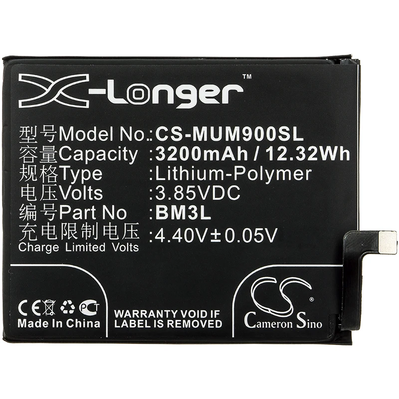 Обновленная батарея Cameron Sino для Xiaomi M1902F1A, M1902F1G, M1902F1T