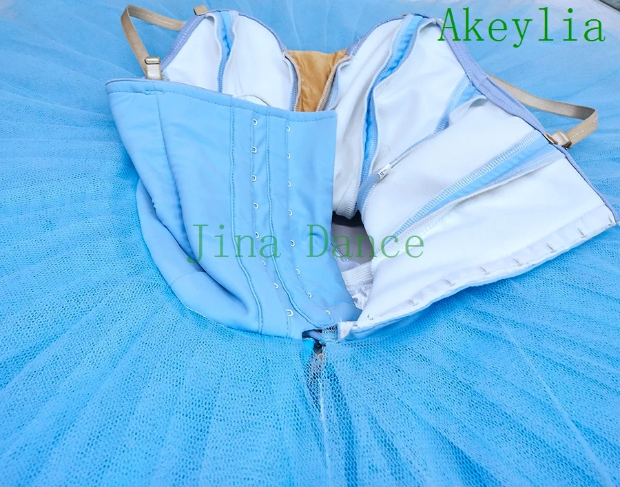 Without decoration Blue Bird Classical Ballet Tutu Women Show Stage Professional Pancake Platter Stage Ballet Dress For Sale