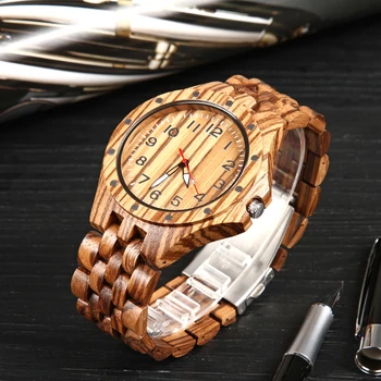 

Lightweight Full Wood Wristwatch Wooden Watches Men Handmade Creative Dial Watch with Box Clock Male reloj mujer 2019 News 16084
