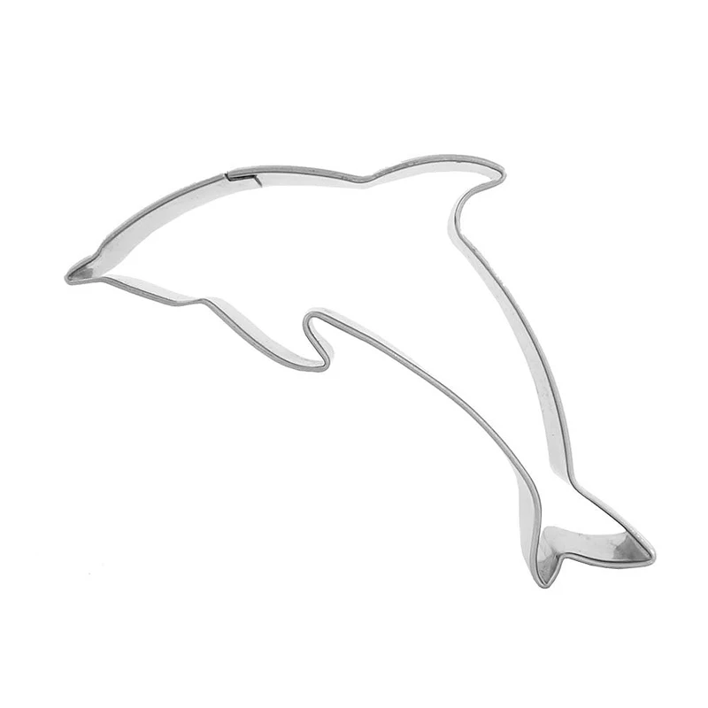 New Dolphin Shape Cookie Cutter Stainless Steel DIY 3D Pastry Biscuit Molds Cake Fondant Sugarcraft Decorating Tools