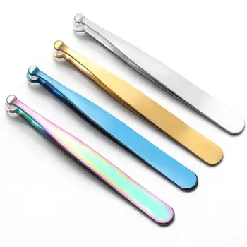 

1Pc Stainless Steel Nasal Eyebrow Tweezer Round Head Nasal Hair Removal Eyebrow Clip Trimming Shaving Tool For Adults