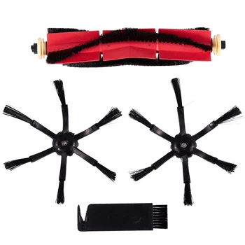 

Replacement Black 6-Arms Side Brushes+Detachable Main Brush with Tool for Xiaomi/Roborock S50 S51 S55 S5 S6 Robot Vacuum Cleaner