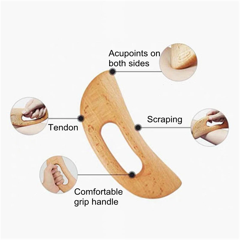 Деревянный Китайский мышечный фасции скребок массажер расслабляющий Меридиан мозговой сухожилия ног назад массаж со скрабом инструмент для ухода за телом
