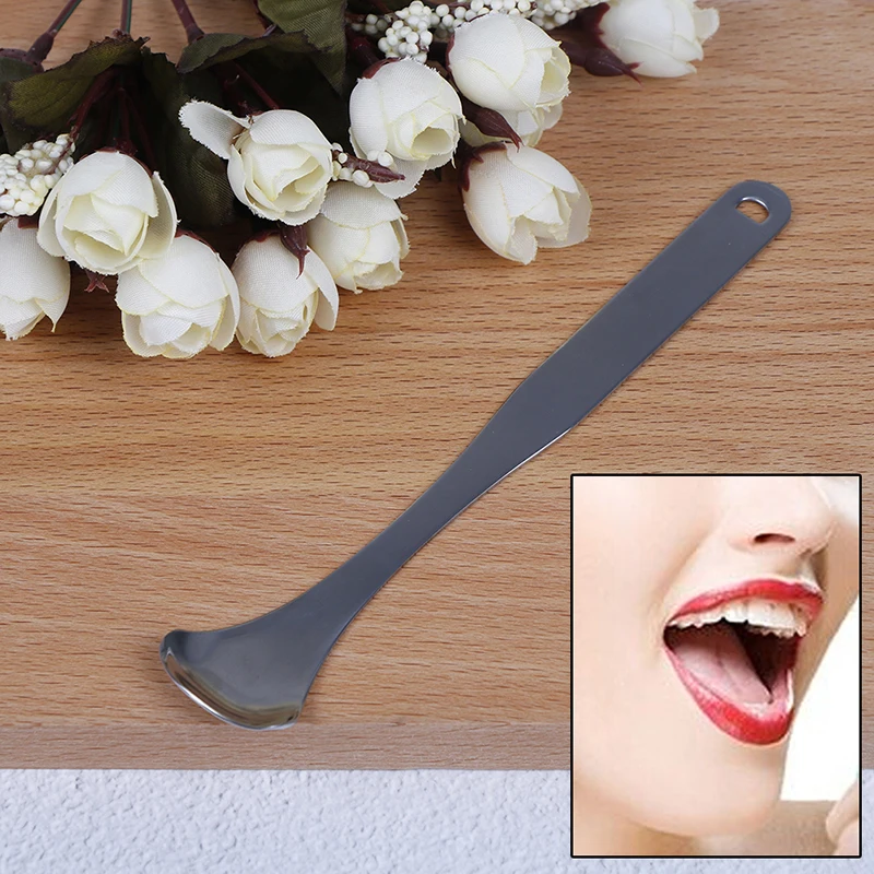 Stainless Steel Tongue Scraper Cleaner Fresh Breath Cleaning Coated Tongue Toothbrush Dental Oral Hygiene Care Tools