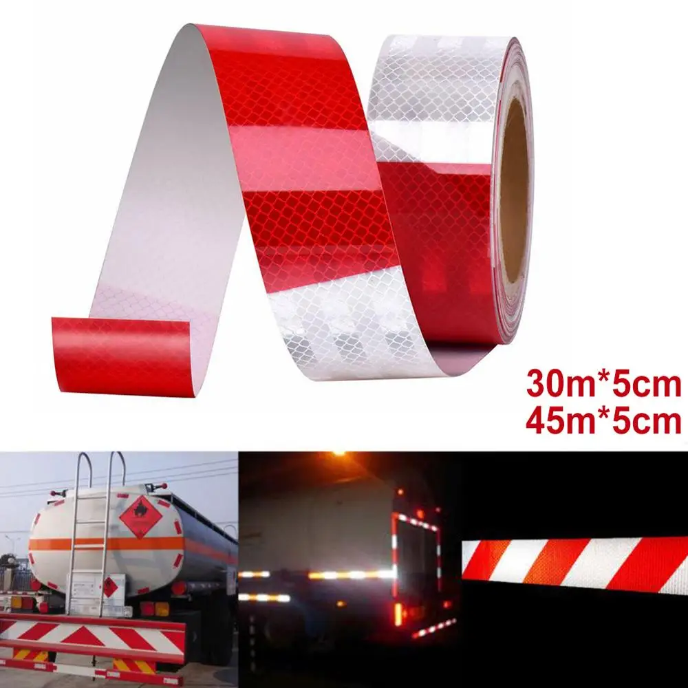 Night Reflective Safety Warning Conspicuity Tape Strip Sticker 10M 2"X32' Types 