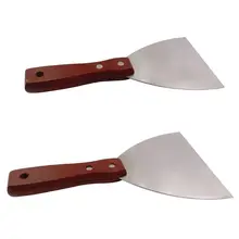 Шпатлевка из нержавеющей стали " 5" дюймовый нож с деревянной ручкой настенный штукатурный нож 95AA