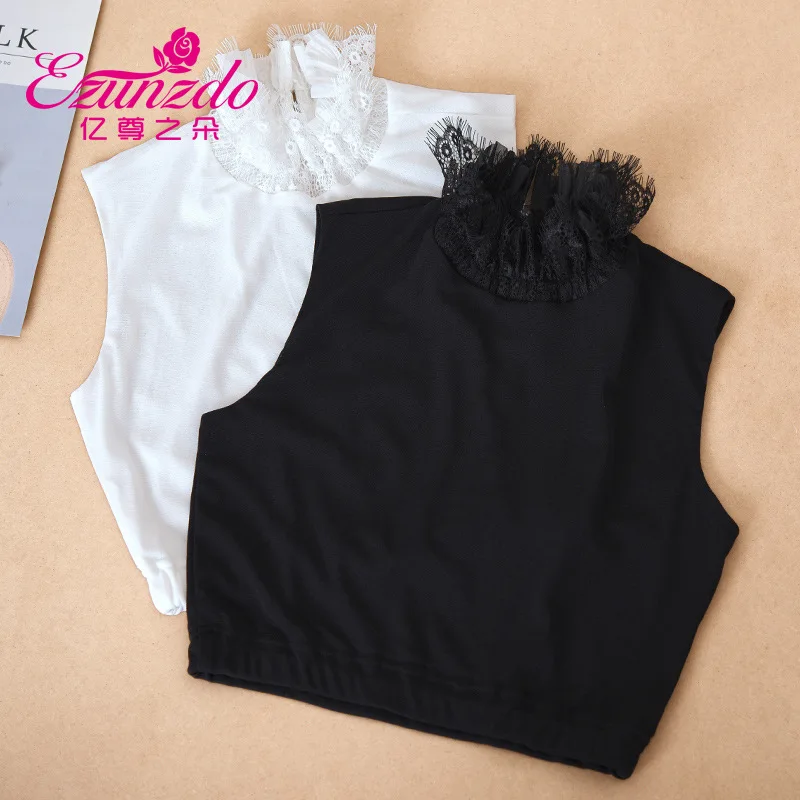 

Lace Stand Fake Collar for Women Shirt Fake Shirt Collar Solid Color Sweater Decorative False Detachable Collar Nep Kraagie