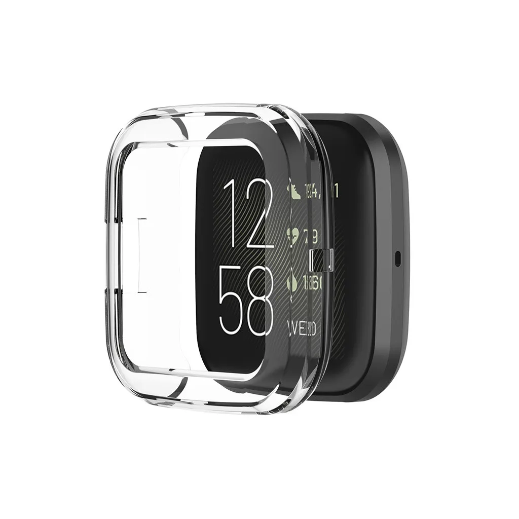 Тонкий защитный экран Чехол PC Рамка защитная оболочка для Fitbit Versa 2 часы с экранным протектором чехол Чехол для часов