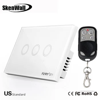 

US Standard 1/2/3 Gang Remote Switch Smart Control On-off for Smart Home Smart Wall Touch Switch Smart Lamp Switch