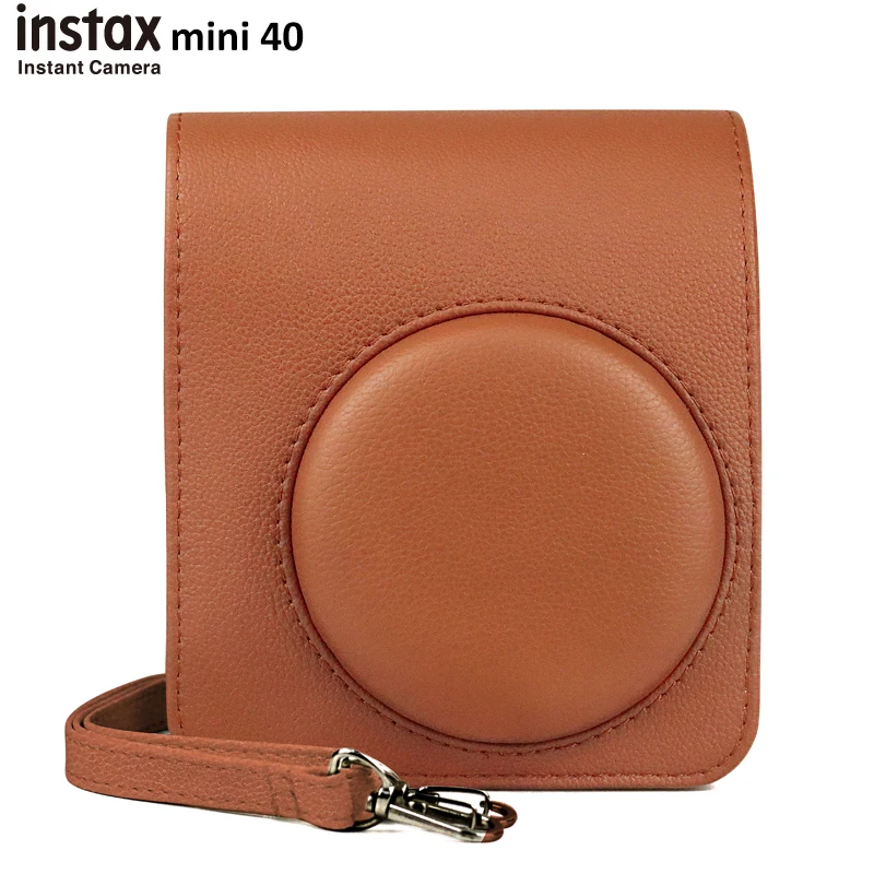 Capa para Câmera Fujifilm Instax Mini 40 Câmera de Filme Instantâneo Bolsa de Couro pu Protetora Capa Cristalina com Alça de Ombro - Image 3