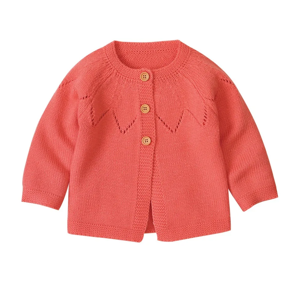 Г. Кардиган для маленьких девочек, пальто детский свитер, пуловер весенне-осенний вязаный свитер с длинными рукавами для школьниц, От 0 месяцев до 2 лет